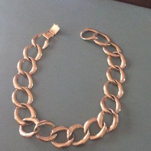 Gold chain link necklace